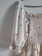 Długa kremową sukienka w serduszka M Shein (2775)