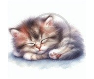 Panel z nadrukiem wodoodporny na torbę 45/45cm kot kociak oxford