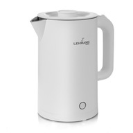 Czajnik elektryczny Lehmann stalowy 1,7L 2200W biały szybki LED do domu XXL