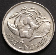 Zambia 5 ngwee 1968 - prezydent Kaunda / kwiat