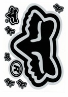 NAKLEJKI NA KASK MOTOR MOTOCYKL ROWER FOX LIS