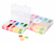 Zestaw Nici do Haftowania Szycia w Pudełku Duży Wielokolorowy 80 x 8 m