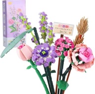 KLOCKI KONSTRUKCYJNE BUKIET KWIATÓW KWIATY ZESTAW DO UŁOŻENIA Dekoracja DIY