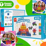 KLOCKI MAGNETYCZNE KONSTRUKCYJNE BUDOWLANE EDUKACYJNE DUŻY ZAMEK 112 ELEMEN