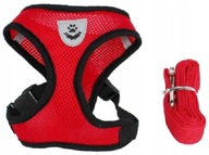 Szelki spacerowe bezuciskowe dla psa kota ze smyczą S ODDYCHAJĄCE