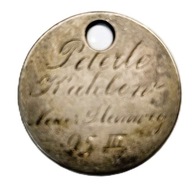 Antyczny Miłosny Żeton / Medalion Peterle Kahlen d. 25. III - XIX wiek