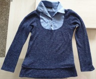 Bluzka niebieska Japan Style M długi rękaw