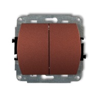 Łącznik schodowy podwójny bez piktog. Brązowy Metalik Karlik Trend 9WP-33.1