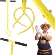 KULTYWATOR RĘCZNY OGRODOWY DO TRAWY SPULCHNIACZ GLEBY METALOWY ŻÓŁTY