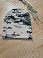 Czapka prążkowa dla chłopca 52-54 moro