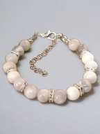 Energetyczna bransoletka z białych Agatów