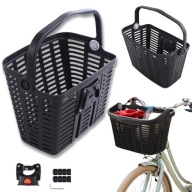 Kosz rowerowy na kierownicę plastikowy - czarny