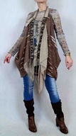 świetna KAMIZELA tunika HIPPIE STYLE boho OVERSIZE