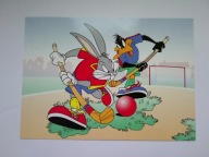 Bajki, animacje - Królik Bugs, Kaczor Daffy - pocztówka