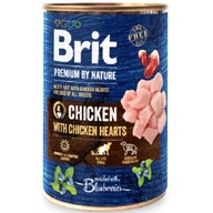 Brit Premium By Nature Chicken Hearts Mokra Karma dla Psa 800g