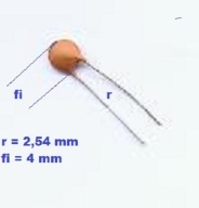 Kondensator ceramiczny 390pF 10% 50V KCP 4 X 1,8mm cena za 5 szt 23-3-6