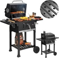 Grill Węglowy FERRO z Żeliwnym Rusztem Kominem Regulowane Palenisko 3 półki