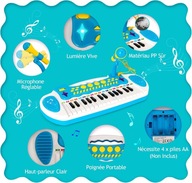 DUŻE ELEKTRONICZNE PIANINO ORGANKI KEYBOARD Z MIKROFONEM MATADI + STOŁEK