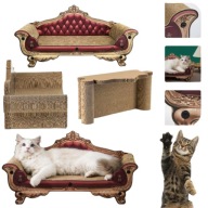 TEKTUROWY DRAPAK LEGOWISKO DLA KOTA LEŻAK NISKI DUŻY KARTONOWY STABILNY