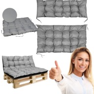 2x PODUSZKA NA ŁAWKĘ OGRODOWĄ HUŚTAWKĘ SIEDZISKO WODOODPORNA 120x40+120x80