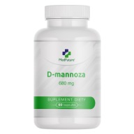 Czysta D-mannoza 680 mg Układ moczowy, zdrowy pęcherz - 60 kapsułek