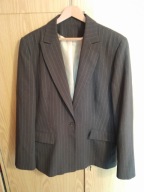 Marynarka 44 , 46 żakiet w paski brąz brazowa 16 stan bdb