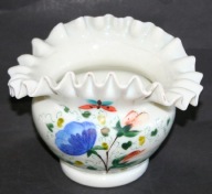 WAZONIK Z FALBANKĄ RĘCZNIE MALOWANY SECESJA