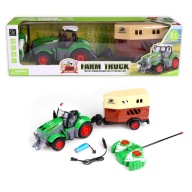 ZDALNIE STEROWANY TRAKTOR Z PRZYCZEPĄ ZWIERZĘTA ZABAWKA DLA DZIECI PREZENT