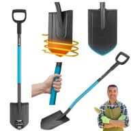 SZPADEL TRZON METALOWY OSTRY ŁOPATA HARTOWANA OGRODOWY PROSTY 18 X 119,5 CM