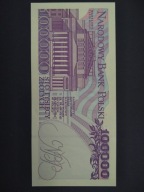 100000 złotych 1993 numer AE 1386438 idealny stan UNC (B47)