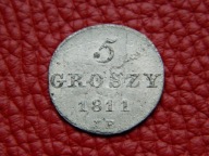KSIĘSTWO WARSZAWSKIE - 5 GROSZY 1811 I.B.