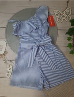 Śliczny kombinezon letni w paski 104-110cm 4lata