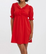 Vero Moda czerwona mini sukienka M 38 prosty krój na krótki rękaw