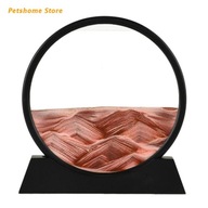 Ruchomy piasek obraz sztuki okrągłe szkło 3D piase