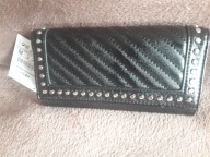 Portfel damski czarny z ćwiekami PUUL&BEAR