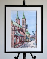 Obraz akwarela Katedra św. Jana Chrzciciela Denys Tsarenko Oryginał