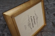 BoConcept ELEGANCKA RAMKA RAMA ZŁOTA 33x28 GLAMOUR aksamit danish design