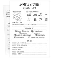 Ankieta weselna ślubna ankiety wesele ślub PDF