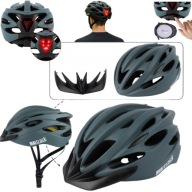 KASK ROWEROWY MTB REGULOWANY LEKKI Z DASZKIEM MĘSKI DAMSKI 58-61 CM LED