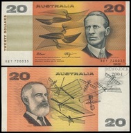 BNA - AUSTRALIA 20 Dolarów Dollars 1989 RET # P46g # VF/XF