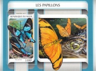 Niger 2017 ** cena 11,90 zł kat.8€ (2) - motyle, blok