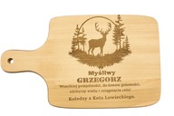 DESKA DO SERWOWANIA DREWNIANA Z GRAWEREM PERSONALIZOWANA MOTYW MYŚLIWSKI