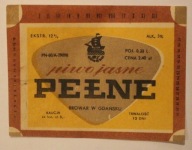 ETYKIETA - BROWAR w GDAŃSKU - GDAŃSK - piwo jasne PEŁNE