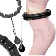 HULA HOP Z WYPUSTKAMI SPORTPRISE 50 CM CZARNE JĘDRNE UDA POŚLADKI+ GRATIS