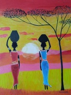 Afryka-4. Nowy obraz. Na płótnie. 30x40. Valakum.