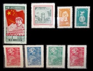 Chiny (ChRL i Nord-Ost) - Zestaw 8 znaczków cz. z lat 1949/52r