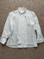 Bluzka damska koszulowa z żorżety biała r.46 francuska