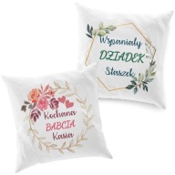 PODUSZKA PREZENT NA DZIEŃ BABCI I DZIADKA ZESTAW PREZENTOWY 2x PODUSZKA