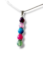 AG50 Wisiorek/zawieszka kamienie AGAT wielokolorowy