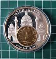Medal monety przed euro,1 szyling Austria